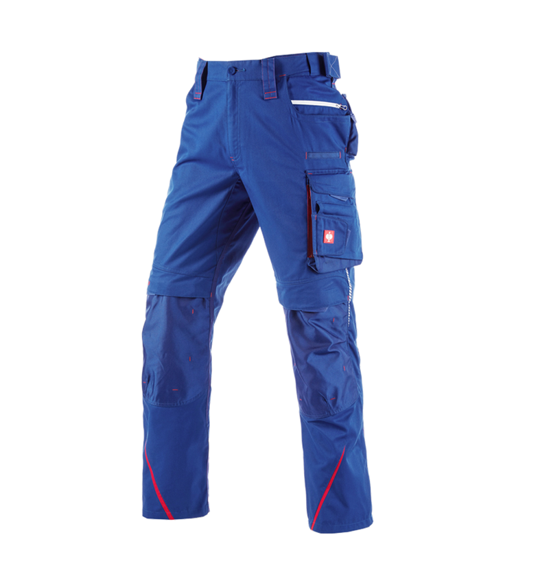 Pracovné nohavice: Zimné nohavice do pása e.s.motion 2020, pánske + nevadzovo modrá/ohnivá červená 2