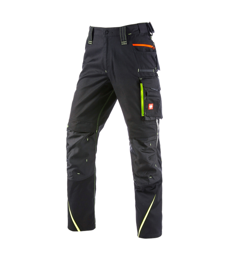 Pracovné nohavice: Zimné nohavice do pása e.s.motion 2020, pánske + čierna/výstražná žltá/výstražná oranžová 2
