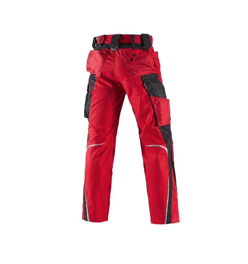 Pracovné nohavice: Zimné nohavice do pása e.s.motion + červená/čierna 3