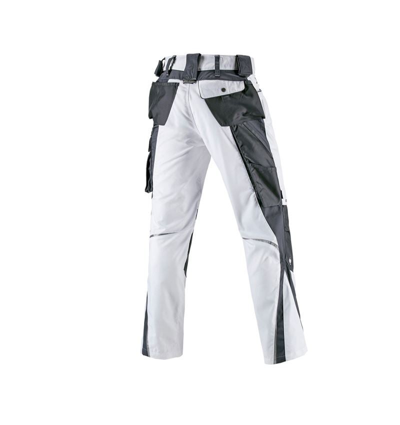 Pracovné nohavice: Zimné nohavice do pása e.s.motion + biela/sivá 3