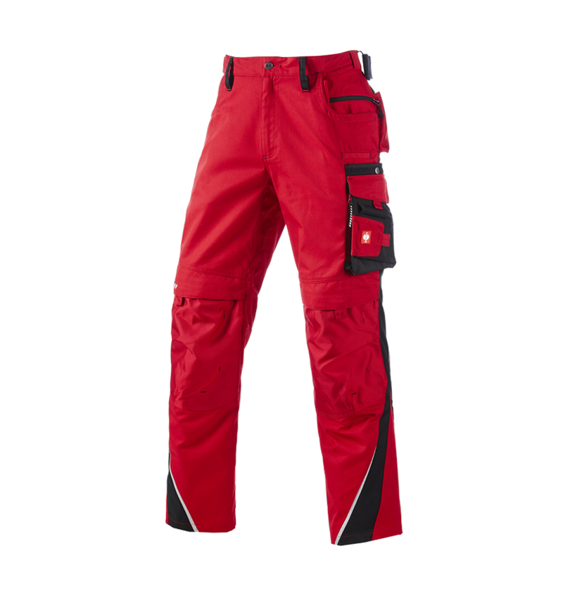 Pracovné nohavice: Zimné nohavice do pása e.s.motion + červená/čierna 2