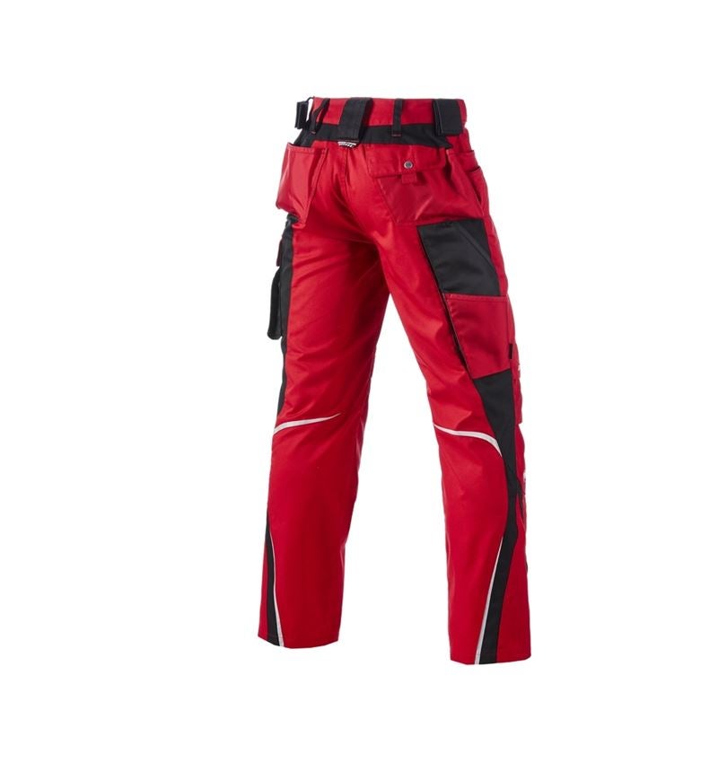 Pracovné nohavice: Nohavice do pása e.s.motion + červená/čierna 3