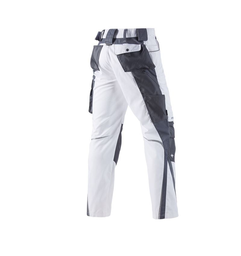 Pracovné nohavice: Nohavice do pása e.s.motion + biela/sivá 3