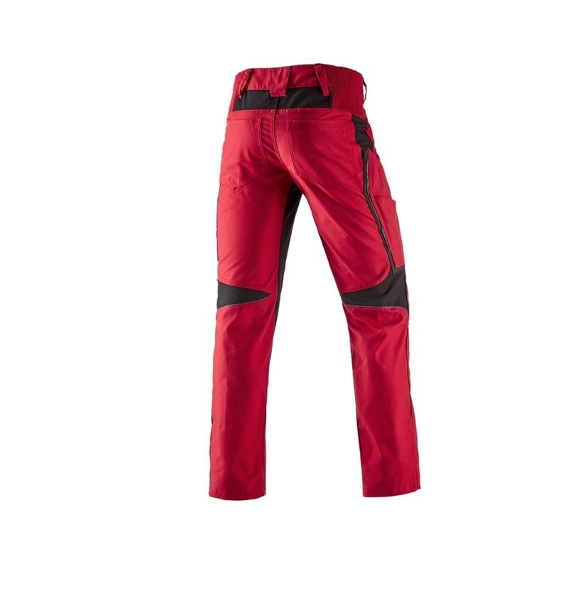 Pracovné nohavice: Nohavice do pása e.s.vision, pánske + červená/čierna 3