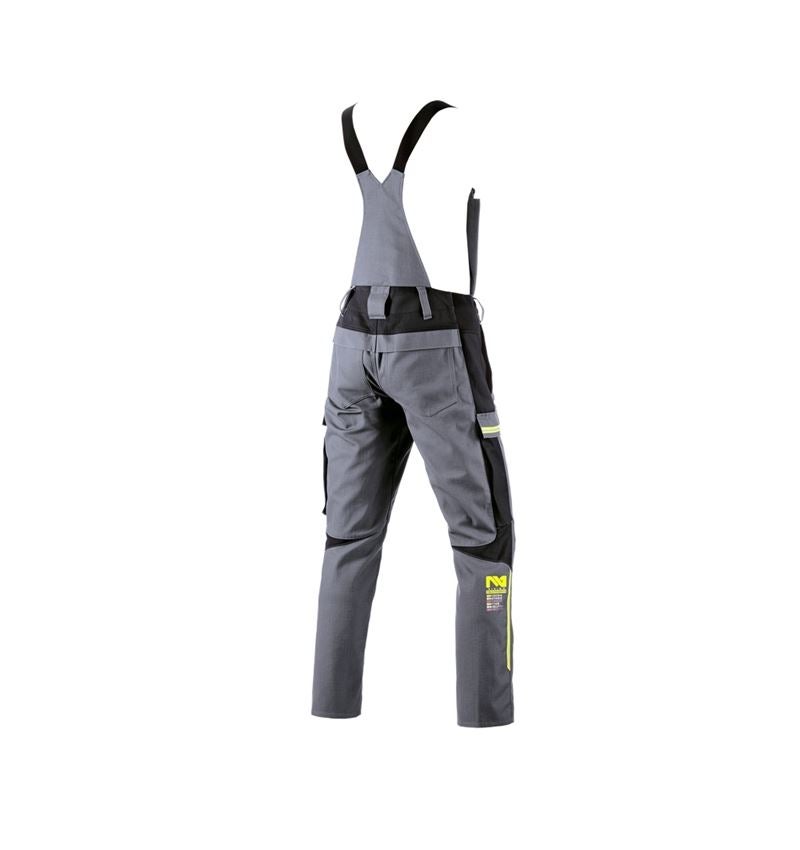 Pracovné nohavice: Nohavice s náprsenkou e.s.vision multinorm + sivá/čierna 2