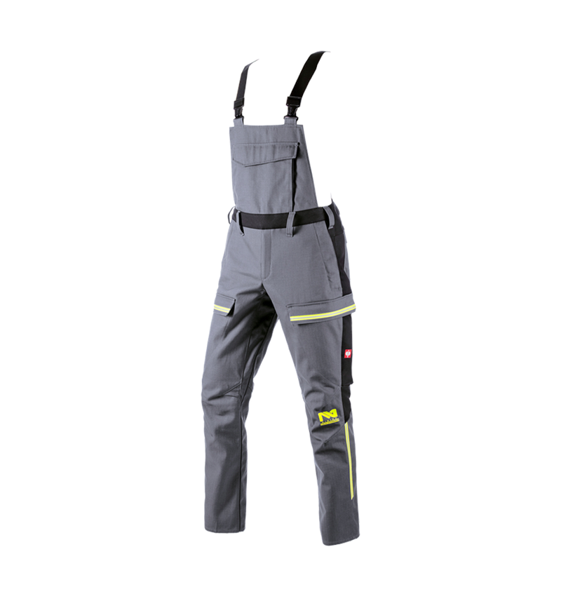 Pracovné nohavice: Nohavice s náprsenkou e.s.vision multinorm + sivá/čierna 1