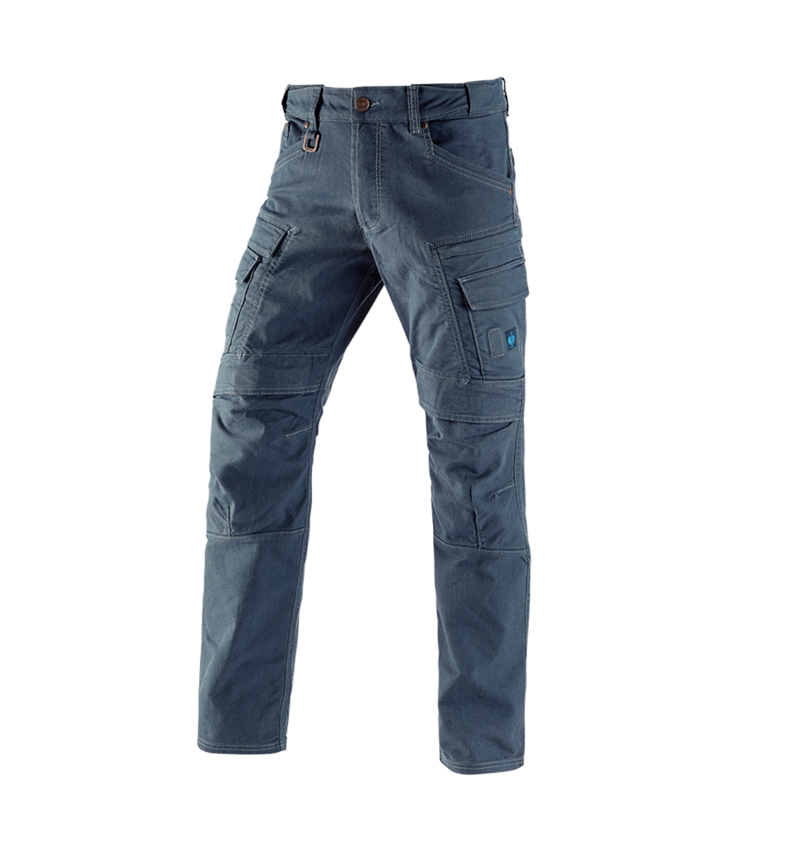 Pracovné nohavice: Pracovné cargo nohavice e.s.vintage + arktická modrá 2