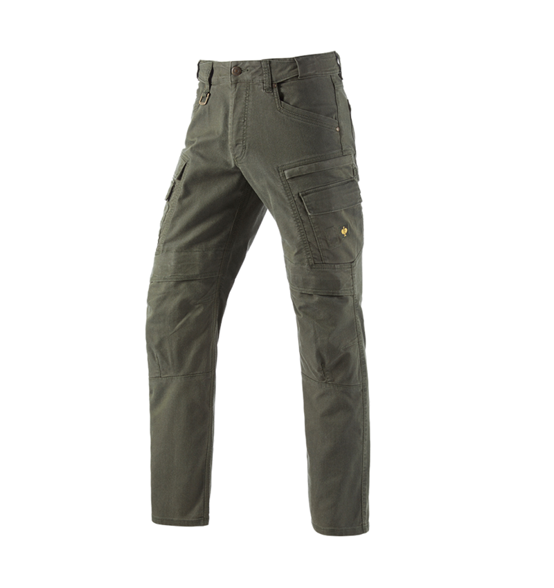Pracovné nohavice: Pracovné cargo nohavice e.s.vintage + maskáčová zelená 2