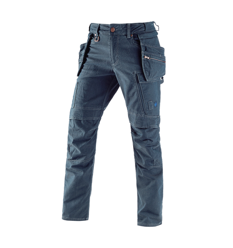 Pracovné nohavice: Puzdrové nohavice do pása e.s.vintage + arktická modrá 2