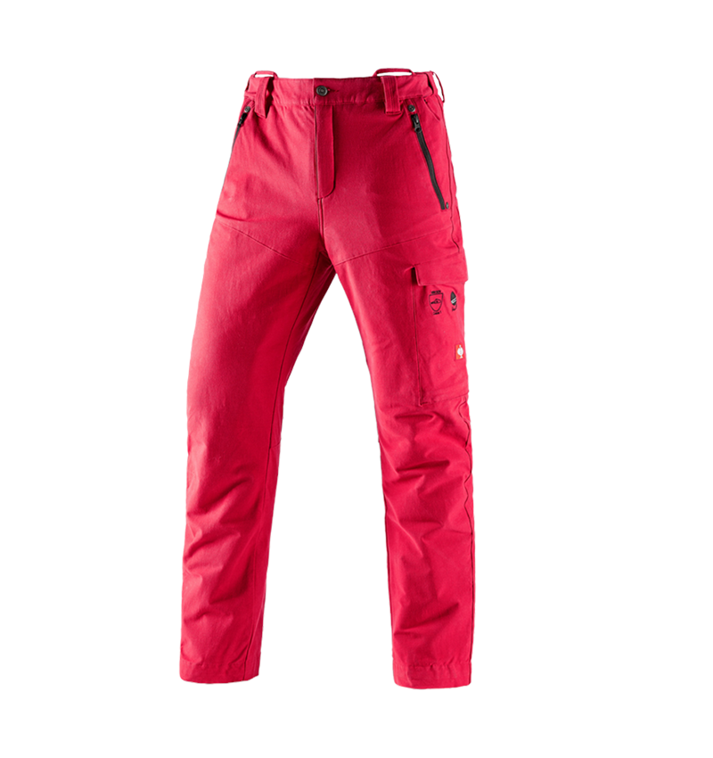 Oblečenie proti porezaniu: Les. nohav., ochr. proti prerez. e.s.cotton touch + ohnivá červená 2