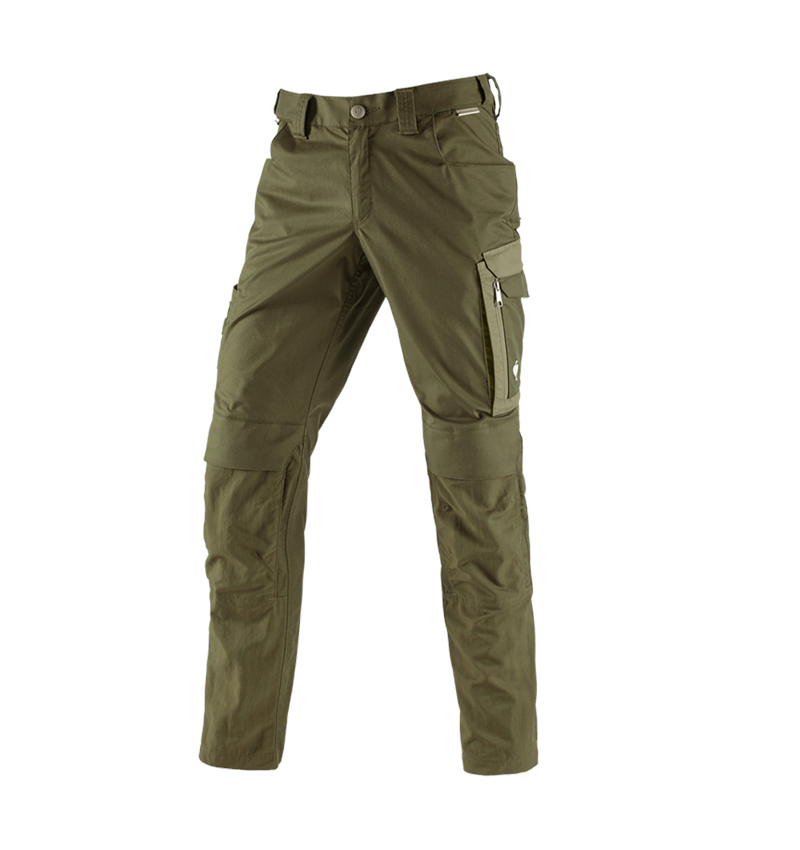 Pracovné nohavice: Nohavice do pása e.s.concrete light + bahenná zelená/kavyľová zelená 3
