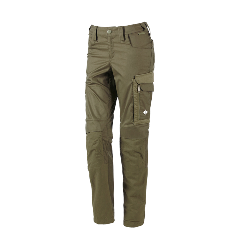Pracovné nohavice: Nohavice do pása e.s.concrete light, dámske + bahenná zelená/kavyľová zelená 2