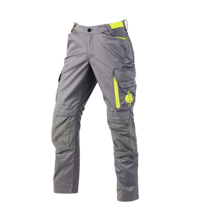 Pracovné nohavice: Nohavice do pása e.s.trail + čadičovo sivá/acidová žltá 2