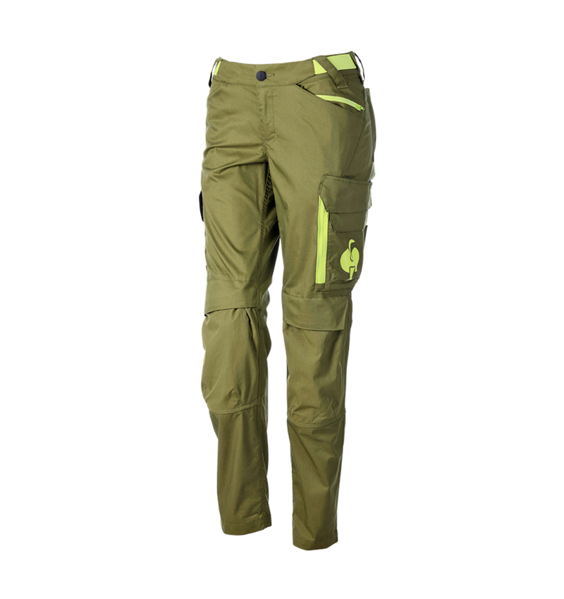 Pracovné nohavice: Nohavice do pása e.s.trail, dámske + borievkovo zelená/limetkovo zelená 3