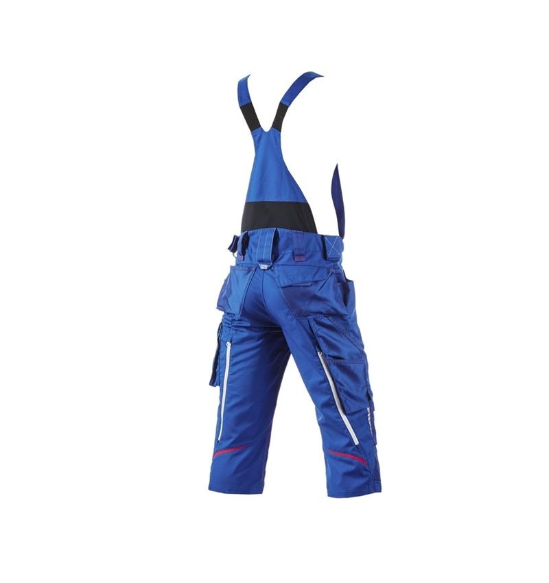 Pracovné nohavice: Pirátske nohavice s náprsenkou e.s.motion 2020 + nevadzovo modrá/ohnivá červená 3