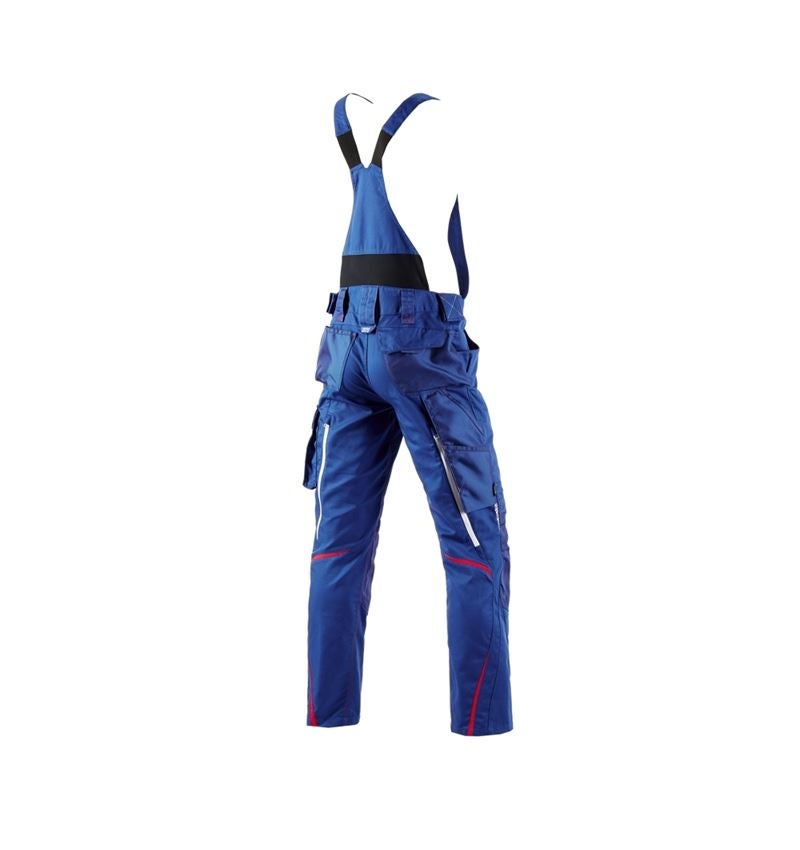 Inštalatér: Nohavice s náprsenkou e.s.motion 2020 + nevadzovo modrá/ohnivá červená 3