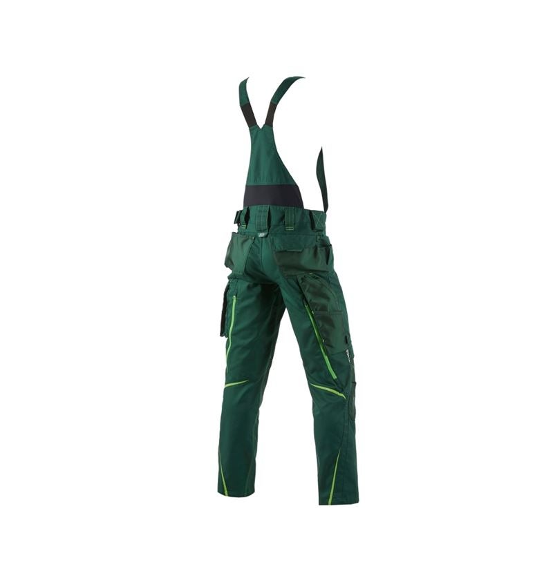 Pracovné nohavice: Nohavice s náprsenkou e.s.motion 2020 + zelená/morská zelená 3