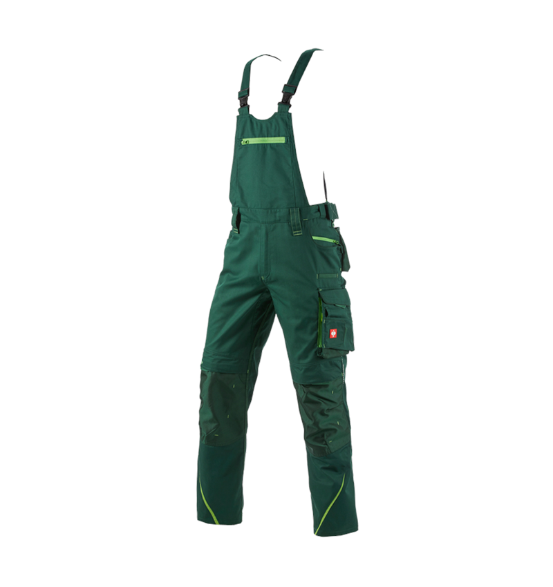 Pracovné nohavice: Nohavice s náprsenkou e.s.motion 2020 + zelená/morská zelená 2