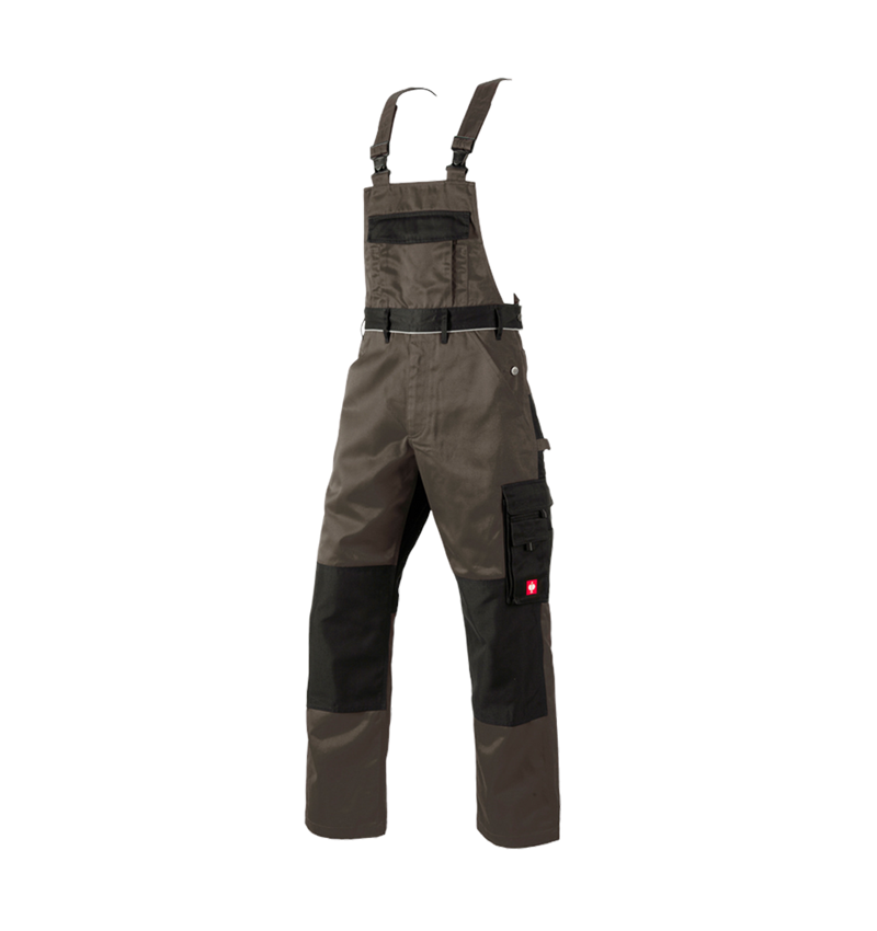 Pracovné nohavice: Nohavice s náprsenkou e.s.image + olivová/čierna 2