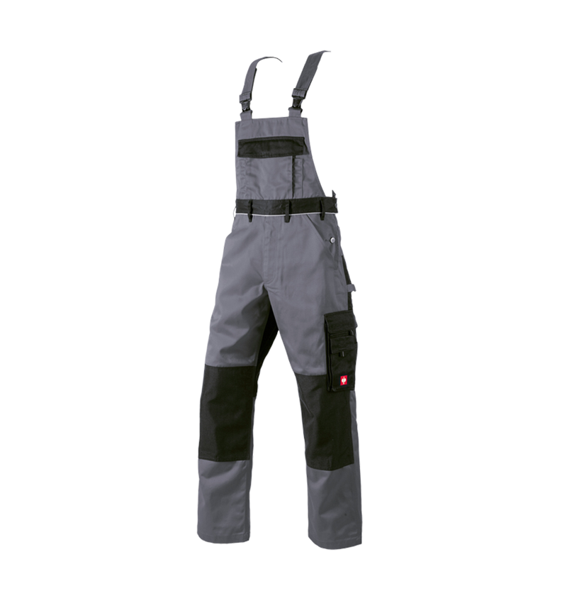 Pracovné nohavice: Nohavice s náprsenkou e.s.image + sivá/čierna 2