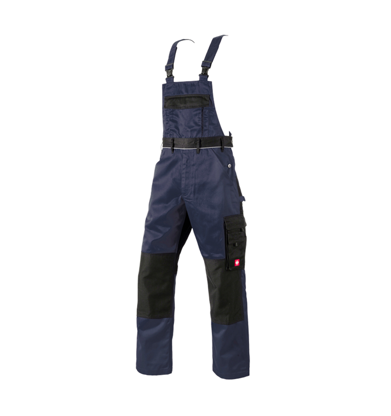 Pracovné nohavice: Nohavice s náprsenkou e.s.image + tmavomodrá/čierna