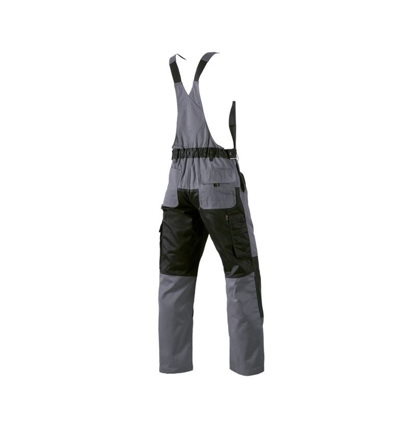 Pracovné nohavice: Nohavice s náprsenkou e.s.image + sivá/čierna 3
