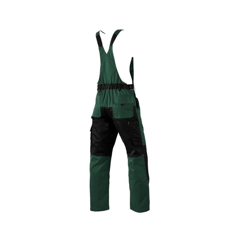 Pracovné nohavice: Nohavice s náprsenkou e.s.image + zelená/čierna 1