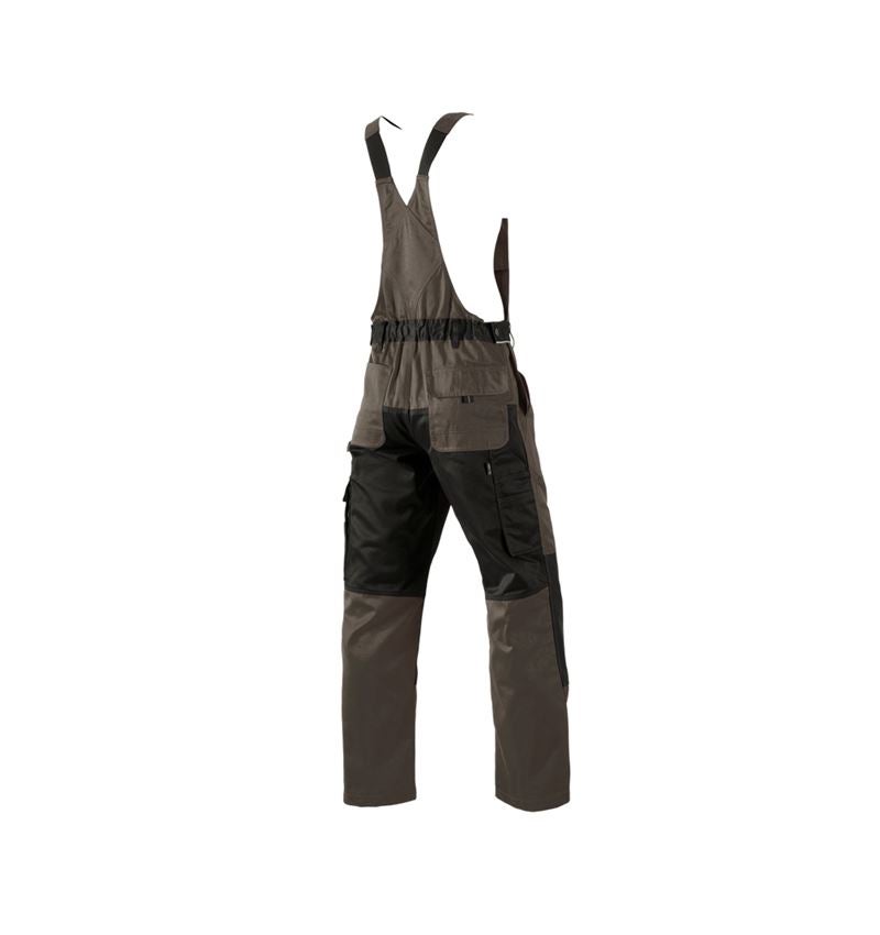 Pracovné nohavice: Nohavice s náprsenkou e.s.image + olivová/čierna 3