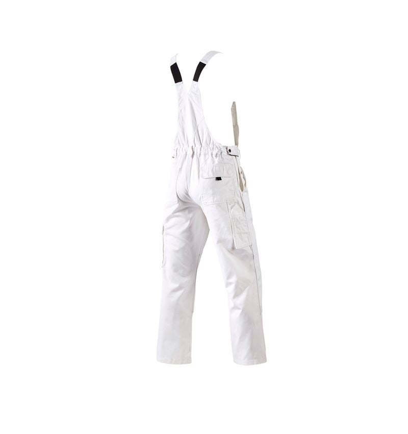 Pracovné nohavice: Nohavice s náprsenkou e.s.classic + biela 3