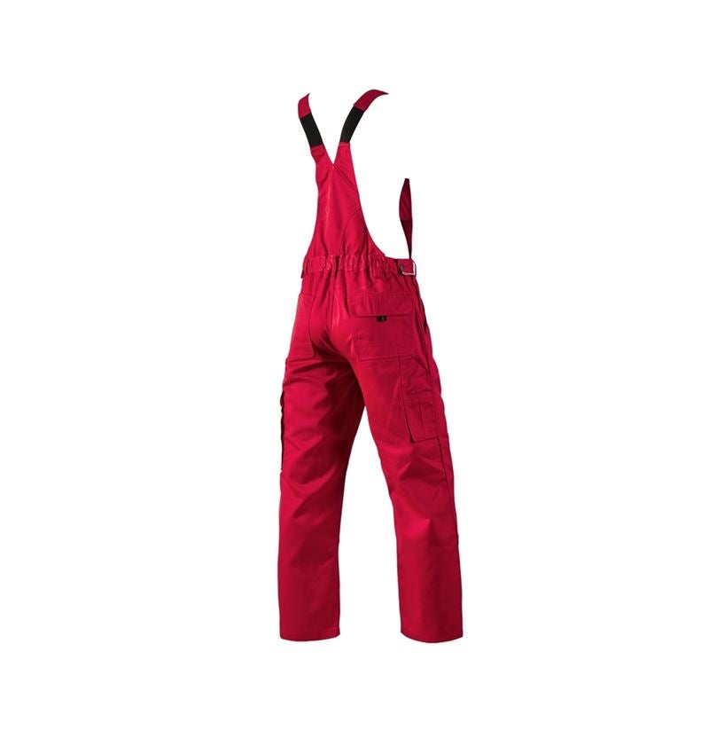 Pracovné nohavice: Nohavice s náprsenkou e.s.classic + červená 3