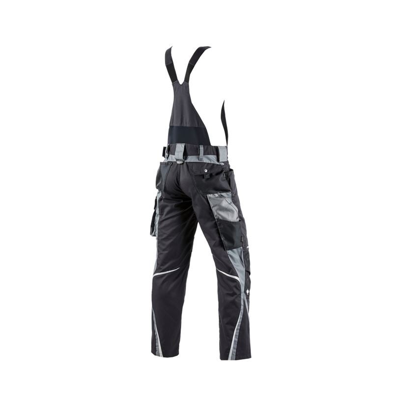 Pracovné nohavice: Nohavice s náprsenkou e.s.motion + grafitová/cementová 2