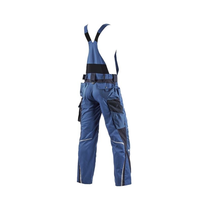Pracovné nohavice: Nohavice s náprsenkou e.s.motion + kobaltová/pacifická 3