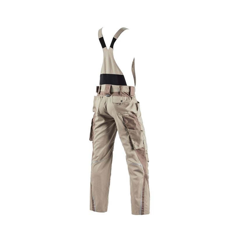 Pracovné nohavice: Nohavice s náprsenkou e.s.motion + hlinená/rašelina 3