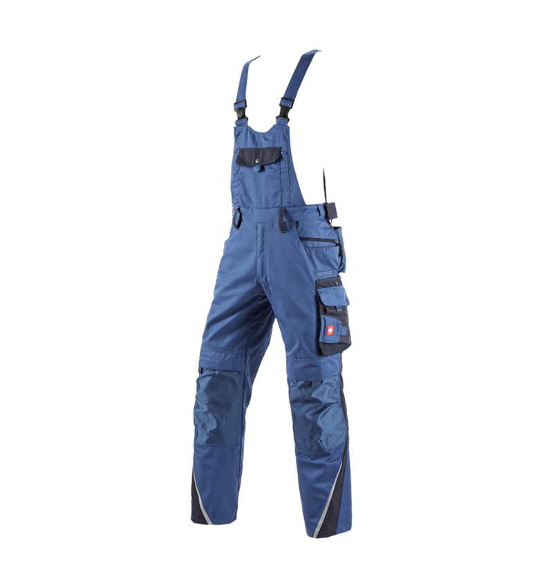 Pracovné nohavice: Nohavice s náprsenkou e.s.motion + kobaltová/pacifická 2