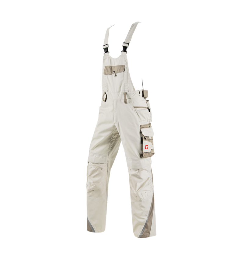 Pracovné nohavice: Nohavice s náprsenkou e.s.motion + sádrová/hlinená 1