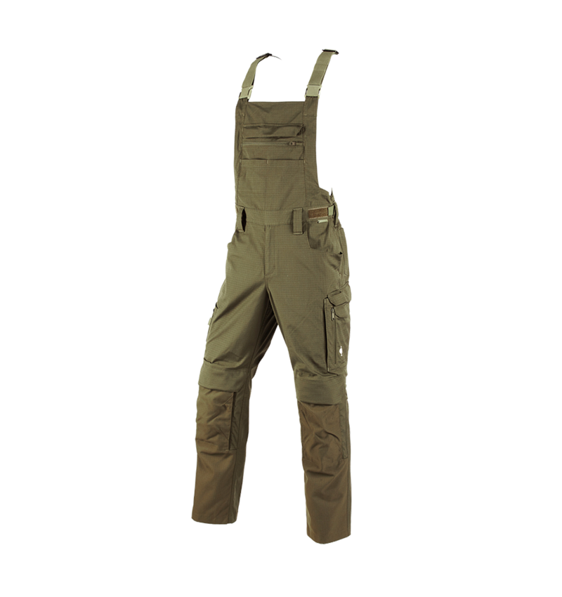 Pracovné nohavice: Nohavice s náprsenkou e.s.concrete solid + bahenná zelená 2