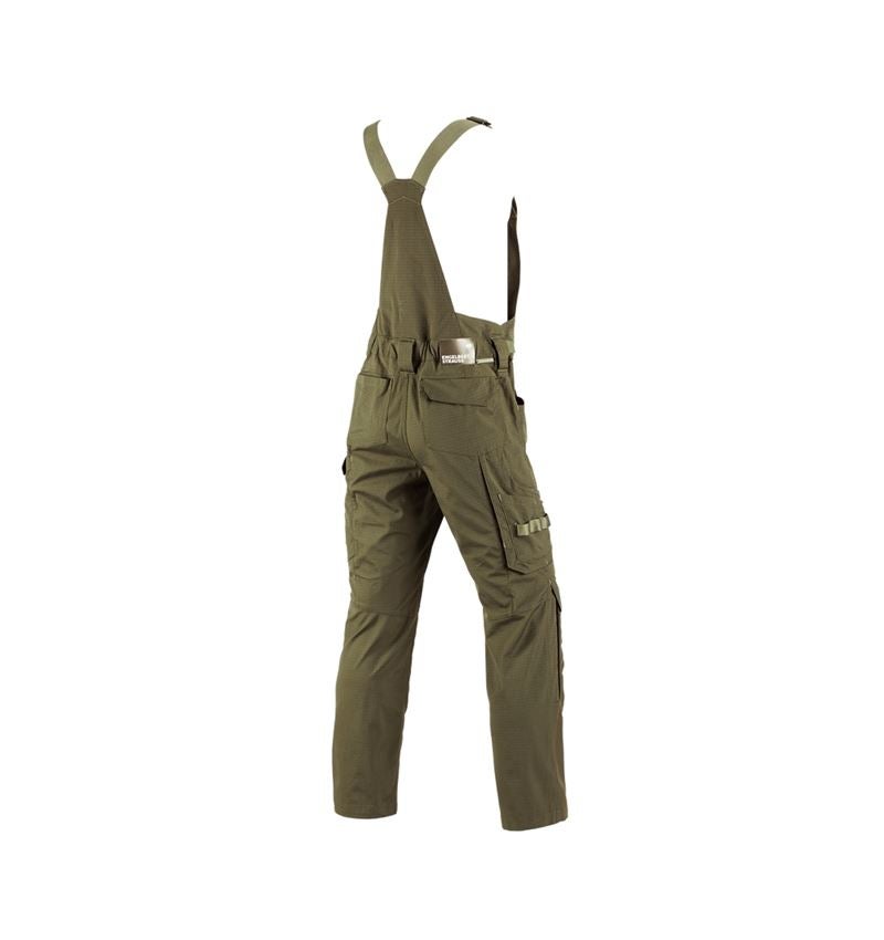 Pracovné nohavice: Nohavice s náprsenkou e.s.concrete solid + bahenná zelená 3