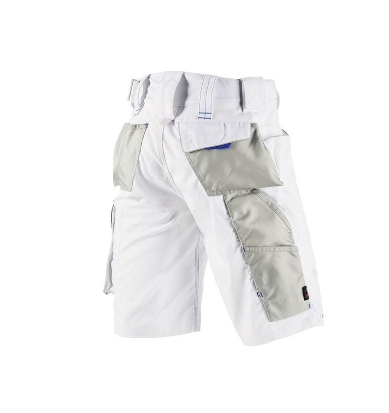 Pracovné nohavice: Šortky e.s.motion 2020 + biela/enciánová modrá 3