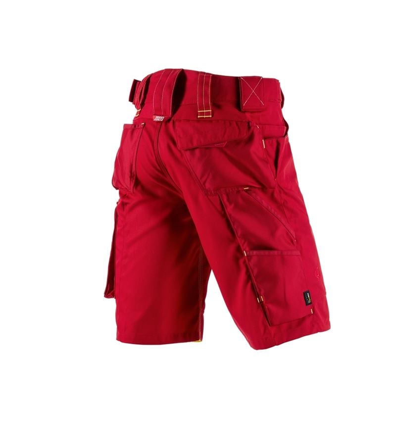 Pracovné nohavice: Šortky e.s.motion 2020 + ohnivá červená/výstražná žltá 3
