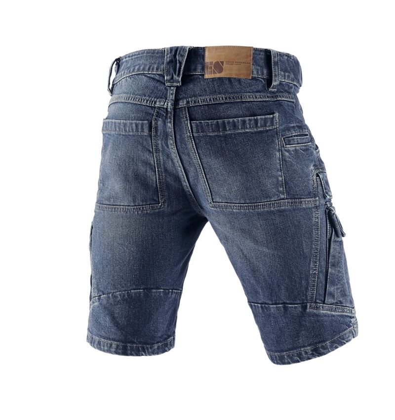 Pracovné nohavice: e.s. cargo pracovné džínsové šortky POWERdenim + darkwashed 3
