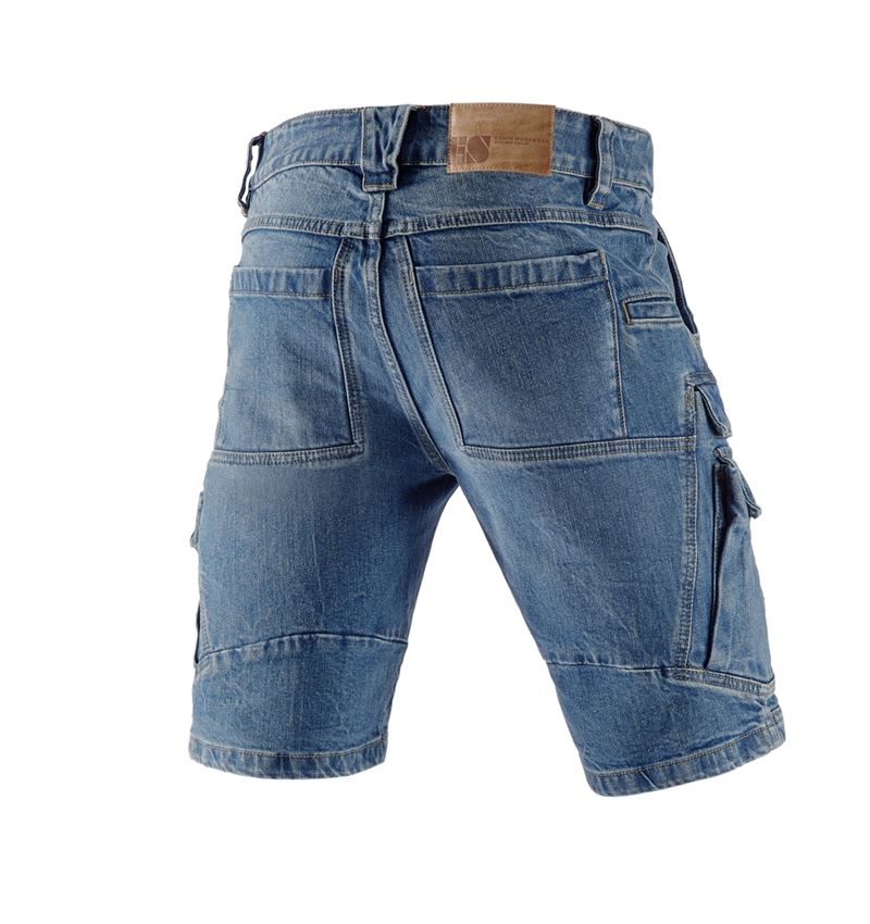 Pracovné nohavice: e.s. cargo pracovné džínsové šortky POWERdenim + stonewashed 3