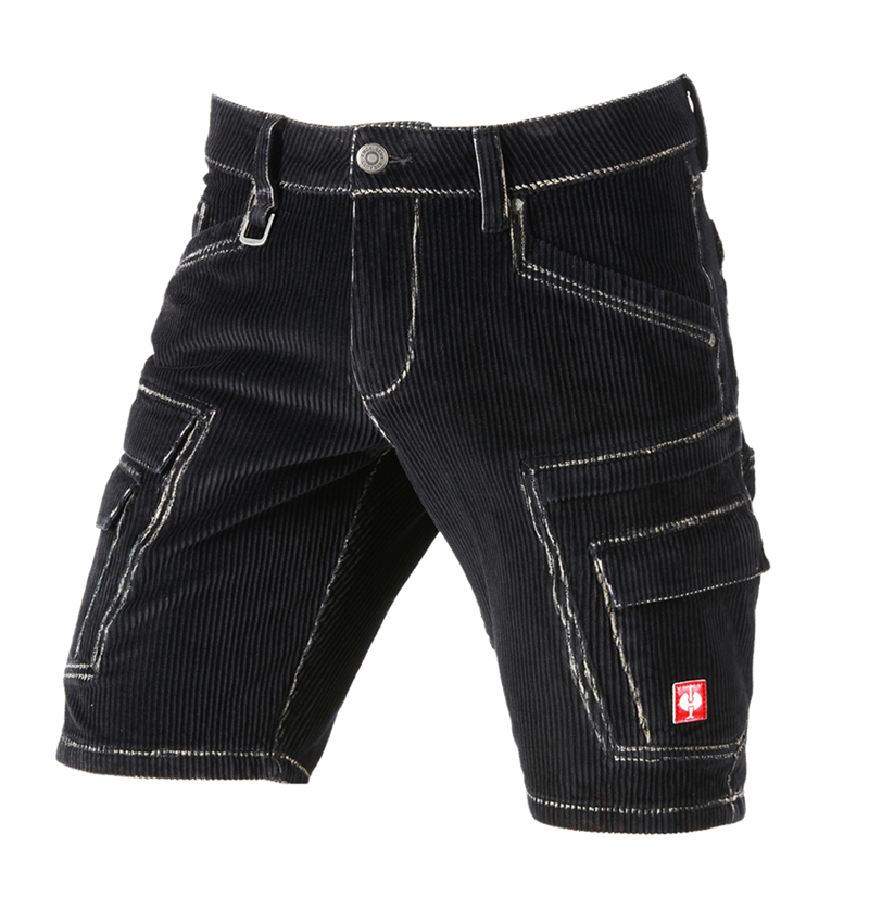 Pracovné nohavice: e.s. cargo šortky zo strečového menčestru + čierna 2