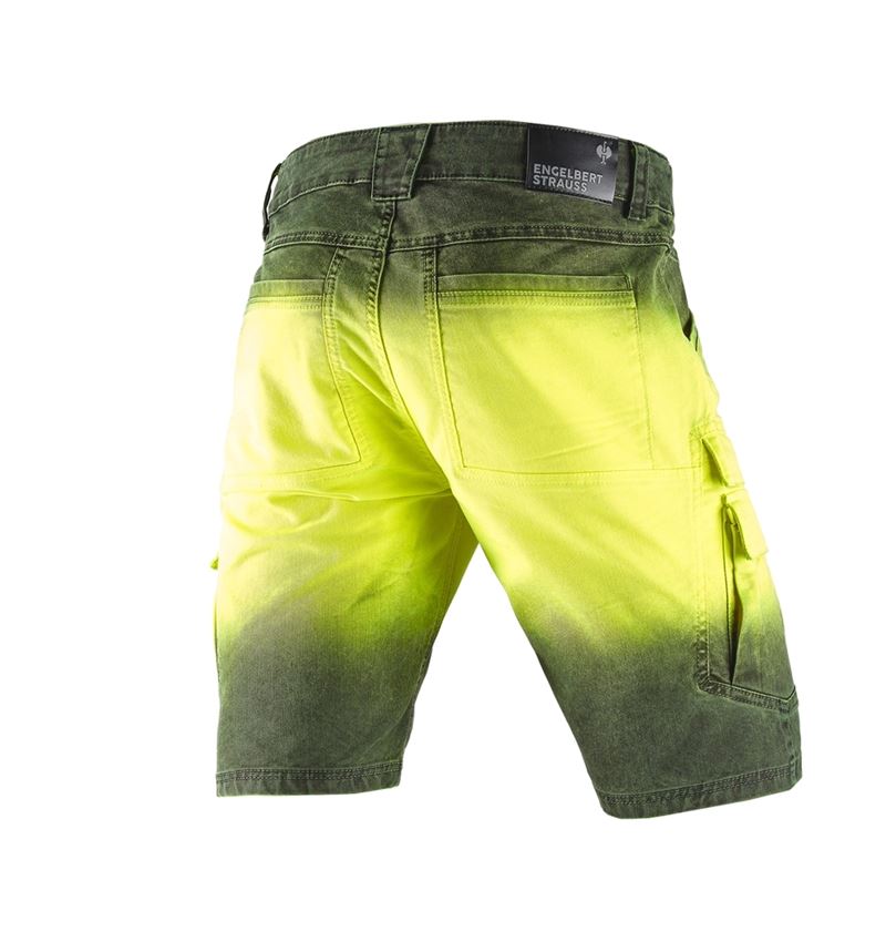 Pracovné nohavice: e.s. Šortky color sprayer + výstražná žltá/čierna 3