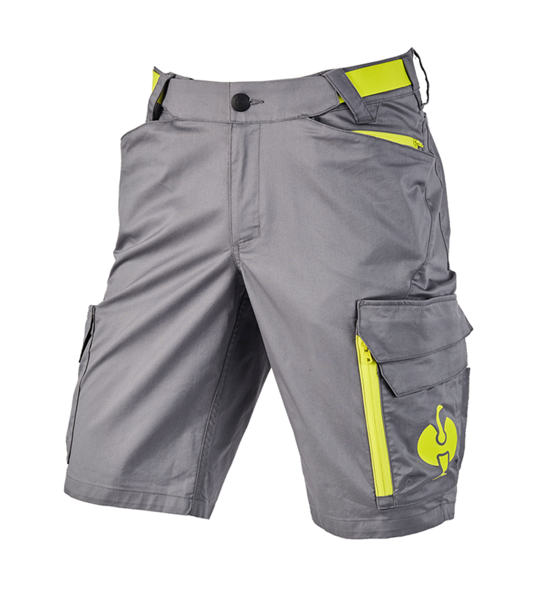 Pracovné nohavice: Šortky e.s.trail + čadičovo sivá/acidová žltá 2