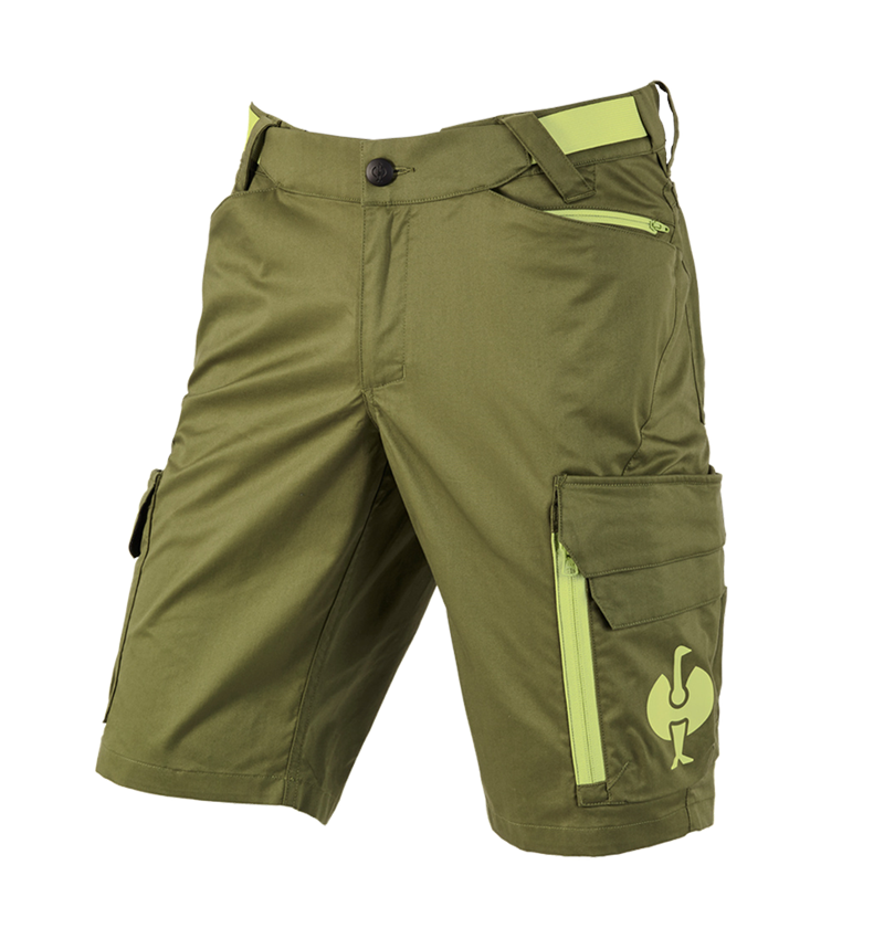Pracovné nohavice: Šortky e.s.trail + borievkovo zelená/limetkovo zelená 2