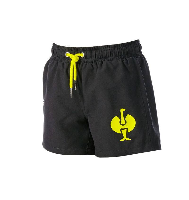 Šortky: Plavecké šortky e.s.trail, detské + čierna/acidová žltá 3