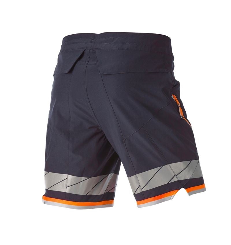 Pracovné nohavice: Reflexné funkčné šortky e.s.ambition + tmavomodrá/výstražná oranžová 8