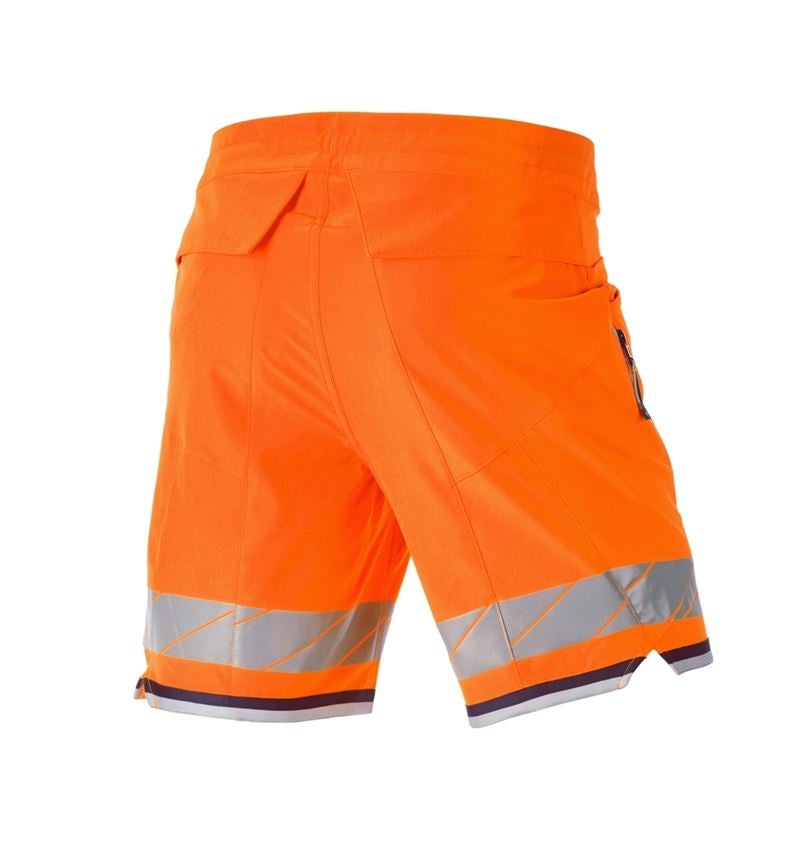 Pracovné nohavice: Reflexné funkčné šortky e.s.ambition + výstražná oranžová/tmavomodrá 9