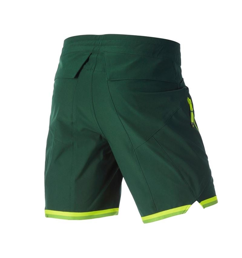 Pracovné nohavice: Šortky e.s.ambition + zelená/výstražná žltá 7