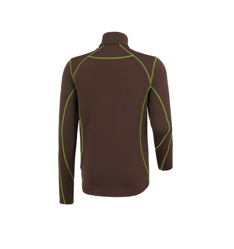 Tričká, pulóvre a košele: Funkčný sveter thermo stretch e.s.motion 2020 + gaštanová/morská zelená 3